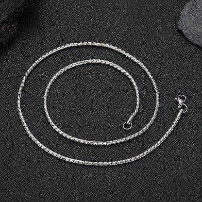 Stainless Steel Snake Chain Minimal Rapper Chain Necklace for Men | Caratix Jewelry - CaratixJewelry