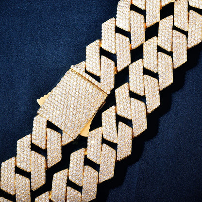 20mm Iced Out Cuban Chain with Copper Zircon - CaratixJewelry