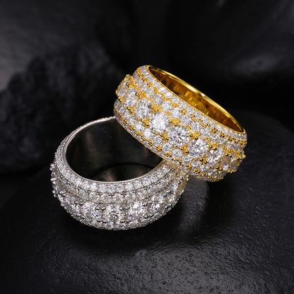 Moissanite Hip Hop Signet Ring 925 Silver Band | Caratix