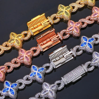 Infinity Zircon Cuban Link Bracelet Luxury Hip Hop Jewelry - CaratixJewelry