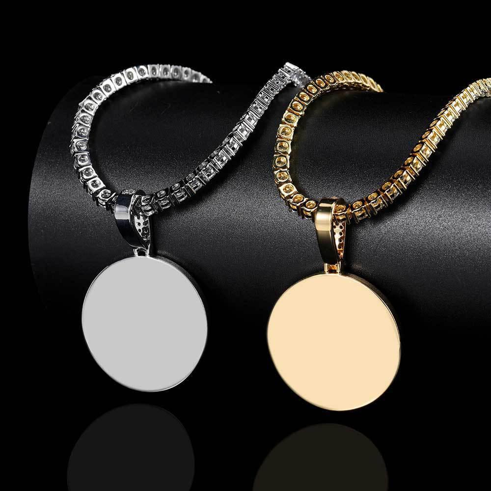 Custom Photo Pendant DIY Necklace with Full Frame for Men | Caratix Jewelry - CaratixJewelry