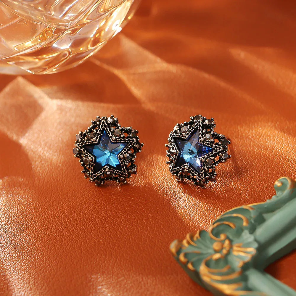Sweet & Cool Zircon Star Studs - Y2K Punk Aesthetic Jewelry