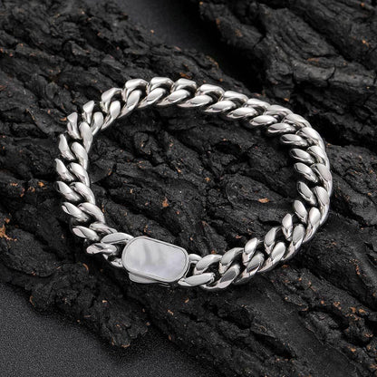 Miami Cuban Chain Bracelet with Shell Clasp Caratix - CaratixJewelry