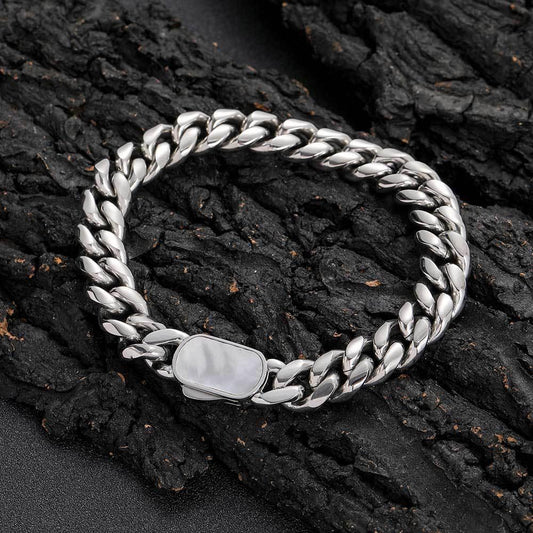 Miami Cuban Chain Bracelet with Shell Clasp Caratix - CaratixJewelry