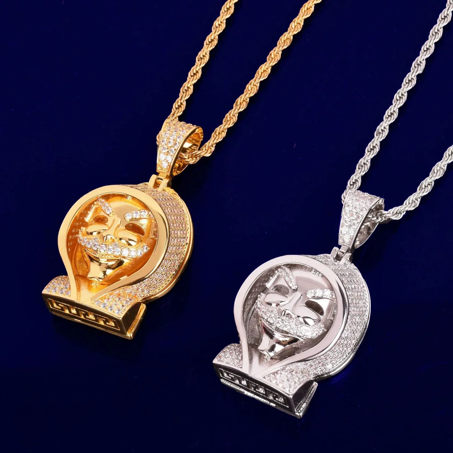 Men's Real 18K Gold Plated Gear Head Necklace | Solid Metal Gothic Jewelry Caratix - CaratixJewelry