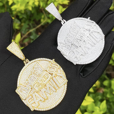 Iced Out "Money and Family" Pendant | Men's Real Copper CZ Necklace - CaratixJewelry
