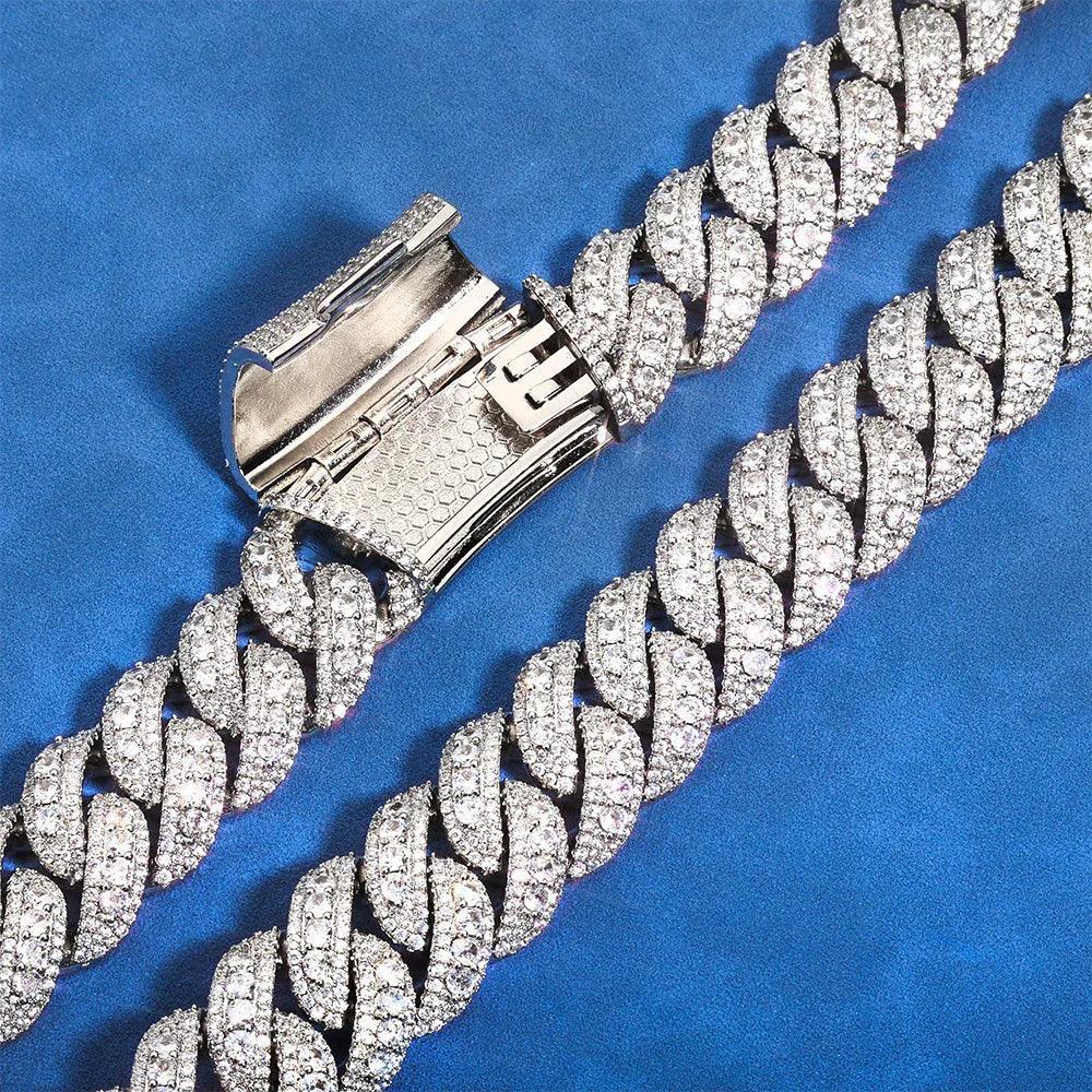 Rapper Iced Out Chain 22mm Bubble Cuban Zircon - CaratixJewelry