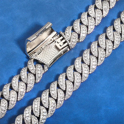 Rapper Iced Out Chain 22mm Bubble Cuban Zircon - CaratixJewelry