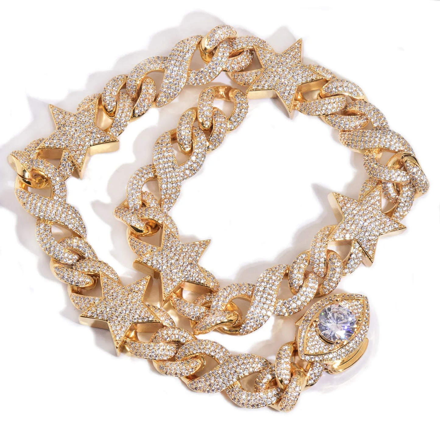 Star Necklace with Copper & Zircon | Trendy Hip Hop Jewelry for Men & Women | Caratix Jewelry - CaratixJewelry