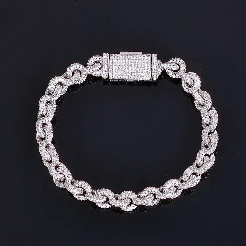 Custom 8mm O-Link Necklace with Fold-over Clasp | Premium Gold Chain for Rapper | Caratix - CaratixJewelry