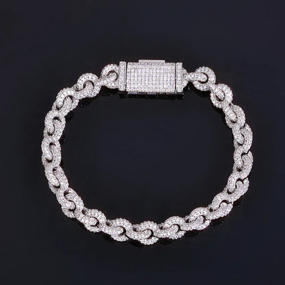 Custom 8mm O-Link Necklace with Fold-over Clasp | Premium Gold Chain for Rapper | Caratix - CaratixJewelry
