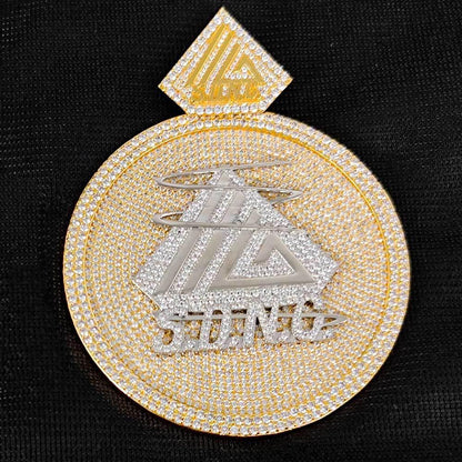 Custom Star & Crown Letter Pendant Necklace with Zircon Stones for Men | Caratix Jewelry - CaratixJewelry