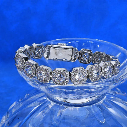 10mm Square Tennis Chain Iced-Out Zircon Bracelet for Men | Caratix Jewelry - CaratixJewelry