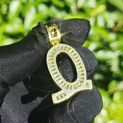 T Letter Single Row Pendant | CZ Iced Out Hip Hop Streetwear Trendy Necklace - CaratixJewelry