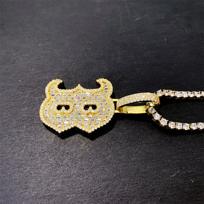 Iced Out Letter B Pendant | Men's Gold Plated Hip Hop Alphabet Charm | Caratix