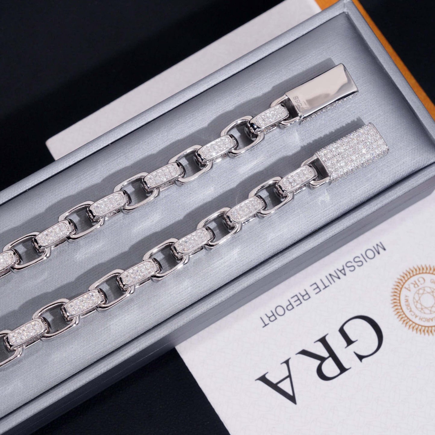 8mm Figure-Eight Cuban Link Bracelet S925 Silver | Moissanite Hip Hop Style - CaratixJewelry