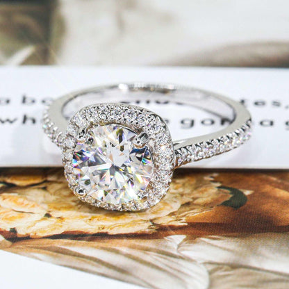 2ct Moissanite Engagement Ring | S925 Silver Luxury Women’s Bridal Jewelry - CaratixJewelry