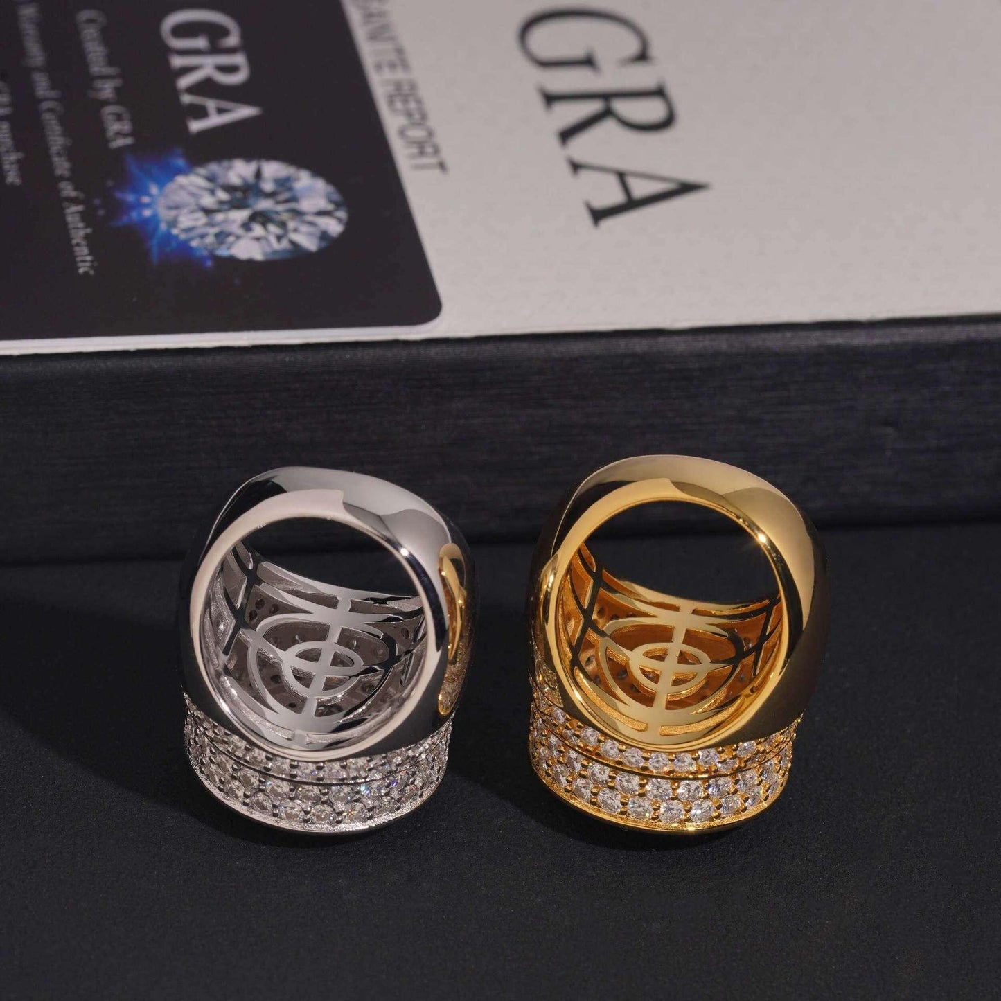 D-Color VVS Moissanite Ring | S925 Silver Unisex Full Iced Out Fashion Jewelry - CaratixJewelry