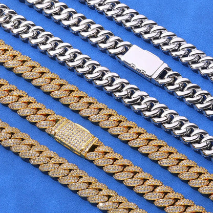 Custom S925 Silver Bubble Cuban Chain | Women's Heavyweight Gold Chain Rapper Style | Caratix - CaratixJewelry