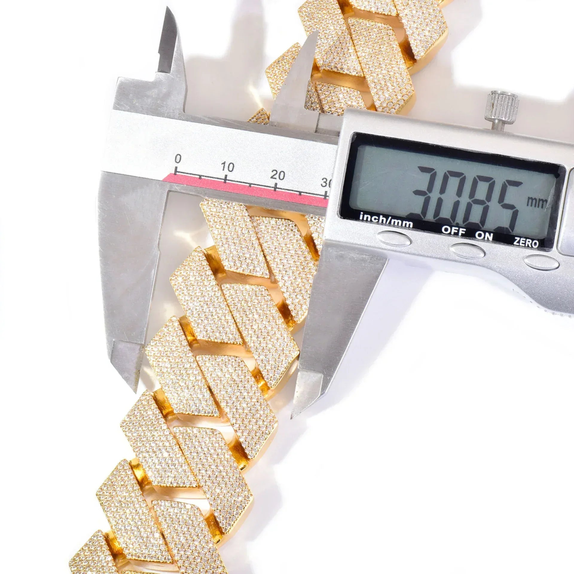 25mm Iced Out Cuban Chain Necklace - CaratixJewelry