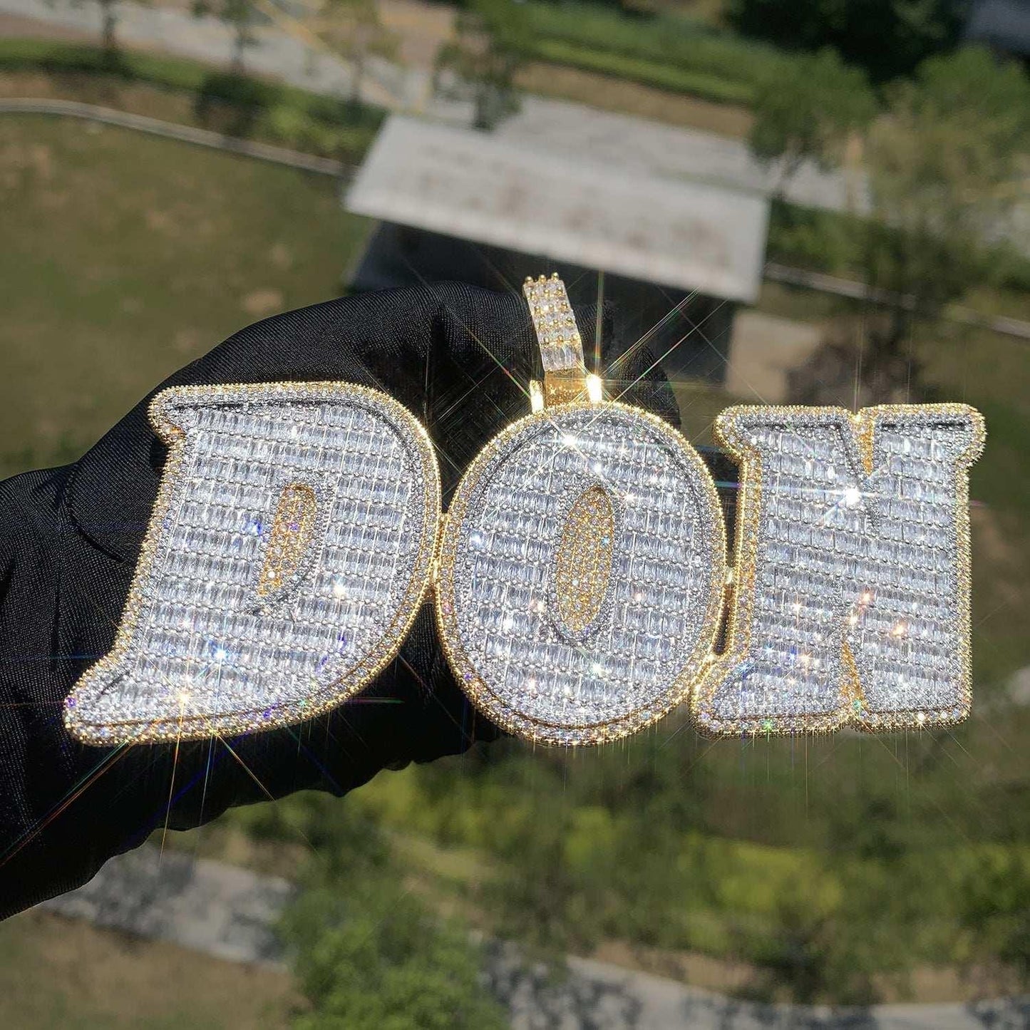 Iced Out Letter Pendant | CZ Hip Hop Personalized Initial Necklace Jewelry - CaratixJewelry