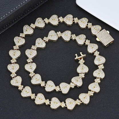 15mm Money Bag Zircon Cuban Chain Hip Hop Necklace - CaratixJewelry