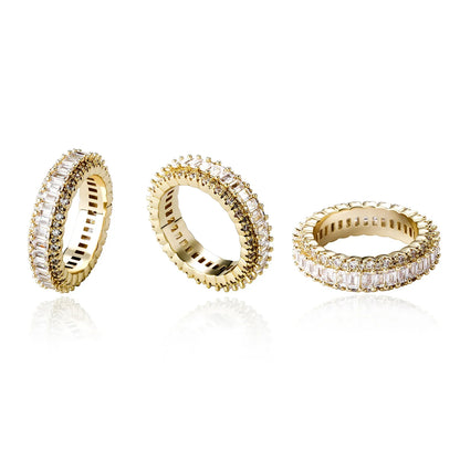 Unisex Full Iced Out Ring | Premium Micro-Pave Zirconia Band | Caratix