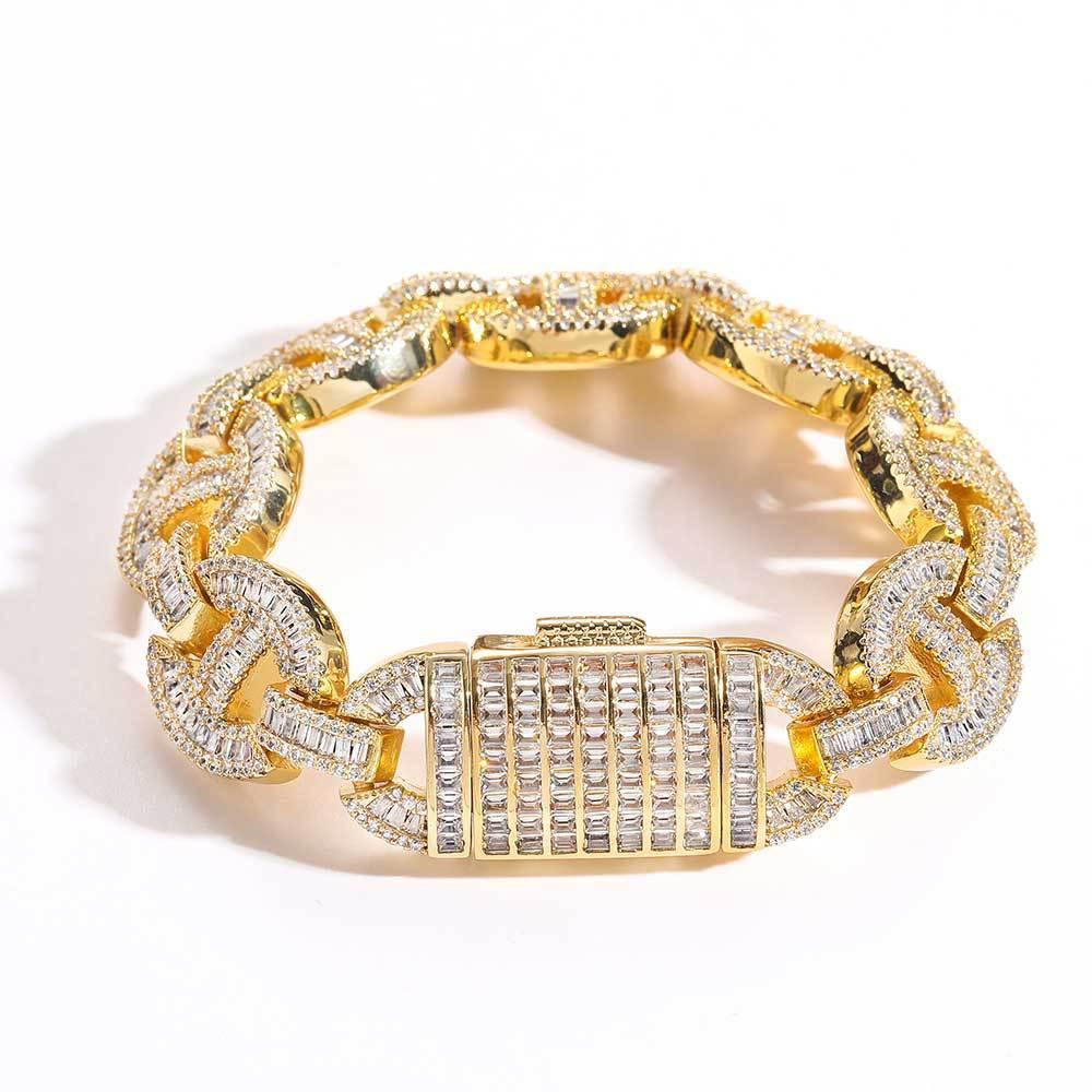 16mm Pig Nose Cuban Bracelet Zircon Hip Hop Jewelry for Men | Caratix Jewelry - CaratixJewelry