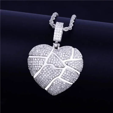 Men's Heartbreak Necklace | Premium Copper CZ Emotional Jewelry Caratix - CaratixJewelry