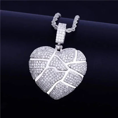 Men's Heartbreak Necklace | Premium Copper CZ Emotional Jewelry Caratix - CaratixJewelry