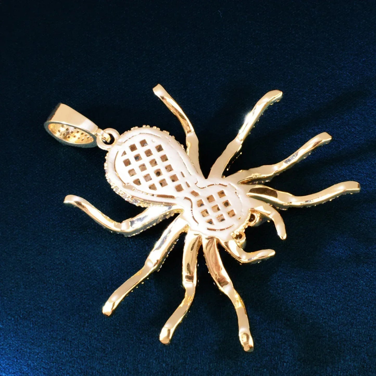 Iced Out Spider Pendant Necklace | CZ Hip Hop Unisex Streetwear Jewelry - CaratixJewelry