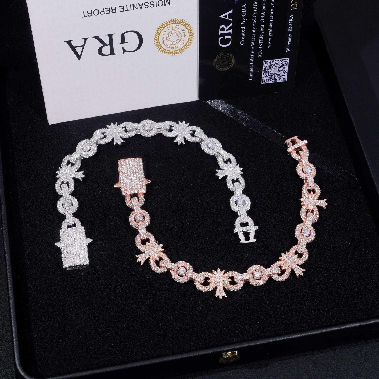 10mm Moissanite Cross Cuban Link Bracelet | S925 Silver Hip Hop Jewelry - CaratixJewelry
