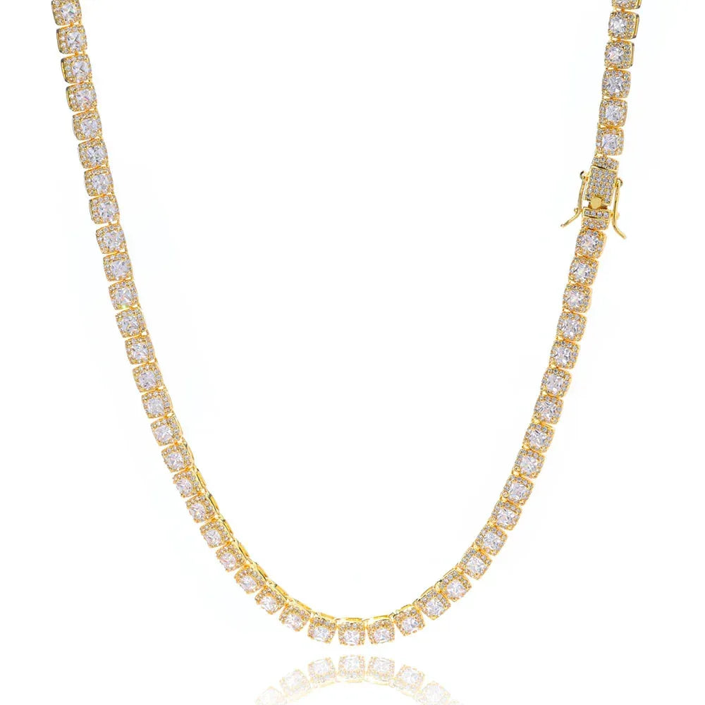 Custom 5mm Baguette Sugar Link Gold Chain for Rapper | Caratix - CaratixJewelry