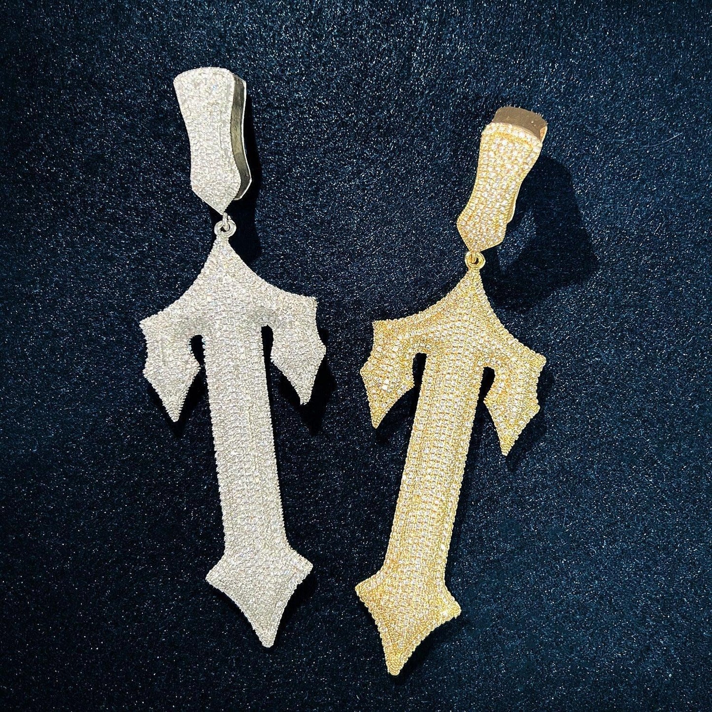 Iced Out Sword Pendant Necklace | CZ Hip Hop Punk Men’s Streetwear Jewelry - CaratixJewelry