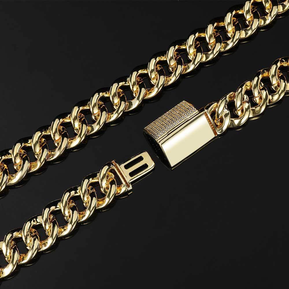 16mm Eyeglass Link Cuban Chain Bracelet Zircon for Men | Caratix Jewelry - CaratixJewelry