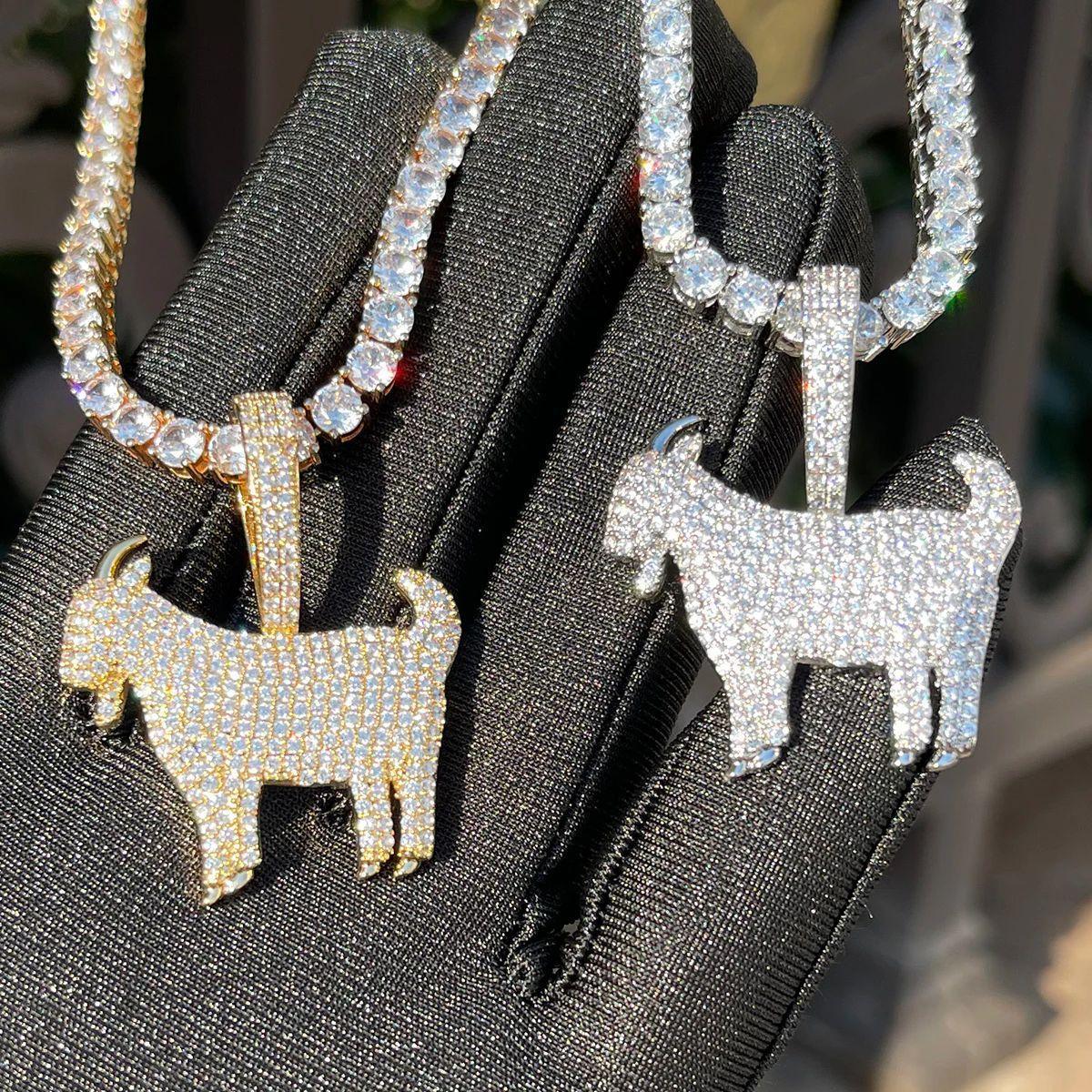 Real Gold Plated G.O.A.T. Pendant | Men's Greatest Of All Time Necklace - CaratixJewelry