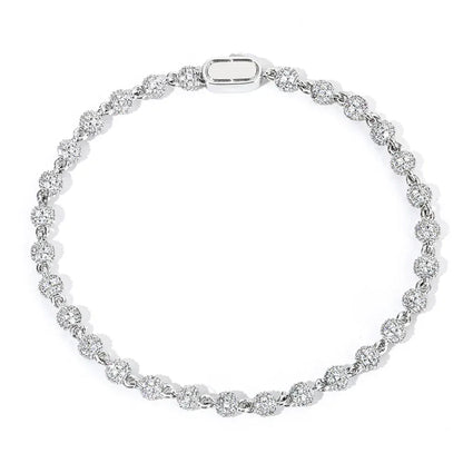 Custom 4mm Fully Iced-Out Round Bead Bracelet | Versatile Rapper Iced Out Chain | Caratix - CaratixJewelry