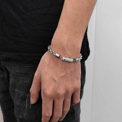 6mm Twist Rope Chain Stainless Steel Bracelet Caratix Jewelry - CaratixJewelry