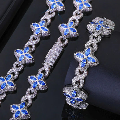 Zircon Infinity Cuban Chain Necklace for Men Choker Style | Caratix Jewelry - CaratixJewelry