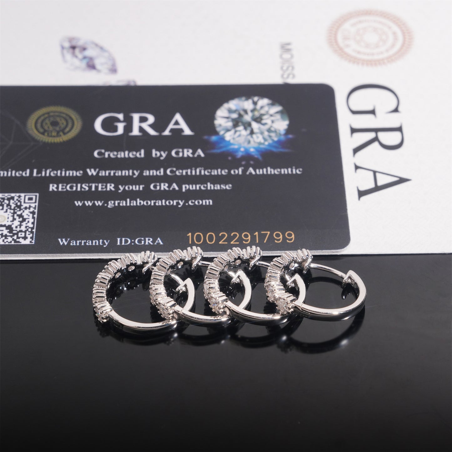 Medium Moissanite Hoop Earrings S925 Silver | 25mm D VVS1 Iced Out Hoops | Caratix