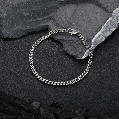 Cuban Link Bracelet with Box Clasp for Men | Caratix Jewelry - CaratixJewelry