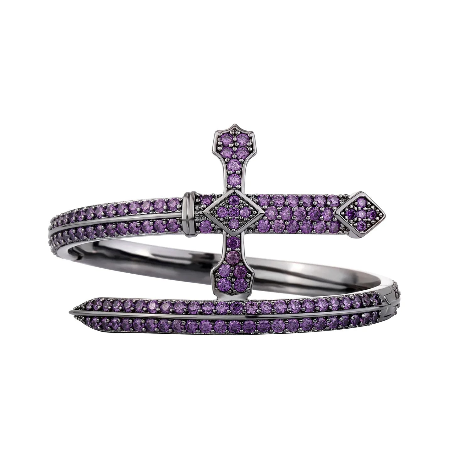 Men's King’s Sword Ring | Micro-Pave Zirconia Warrior Band | Caratix Jewelry
