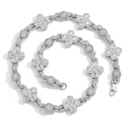 Iced Out Bubble Bead Chain Zircon Hip Hop Necklace for Men | Caratix Jewelry - CaratixJewelry