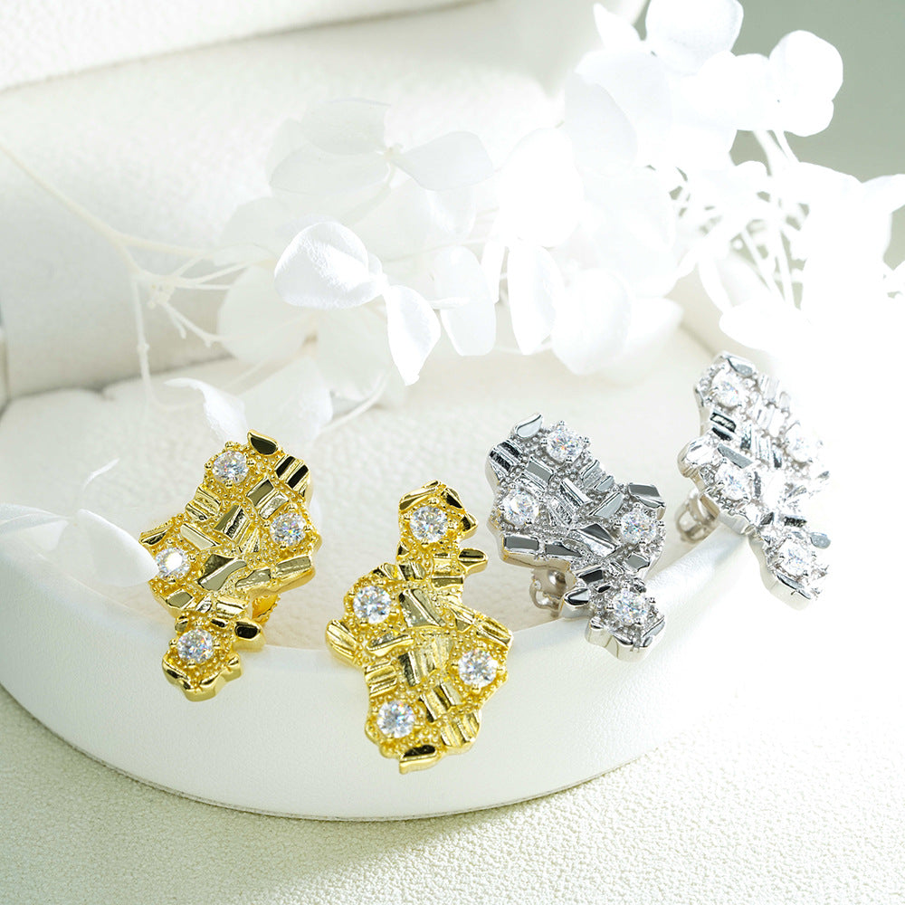 S925 Sterling Silver Moissanite Stud Earrings | D Color VVS1 Diamond Tester Proven | Caratix