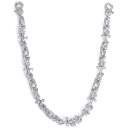 Zircon Cross Figure 8 Hip Hop Bling Waist Chain for Women | Caratix Jewelry - CaratixJewelry