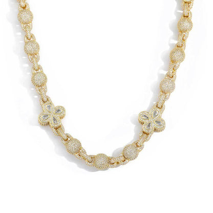 Iced Out Bubble Bead Chain Zircon Hip Hop Necklace for Men | Caratix Jewelry - CaratixJewelry