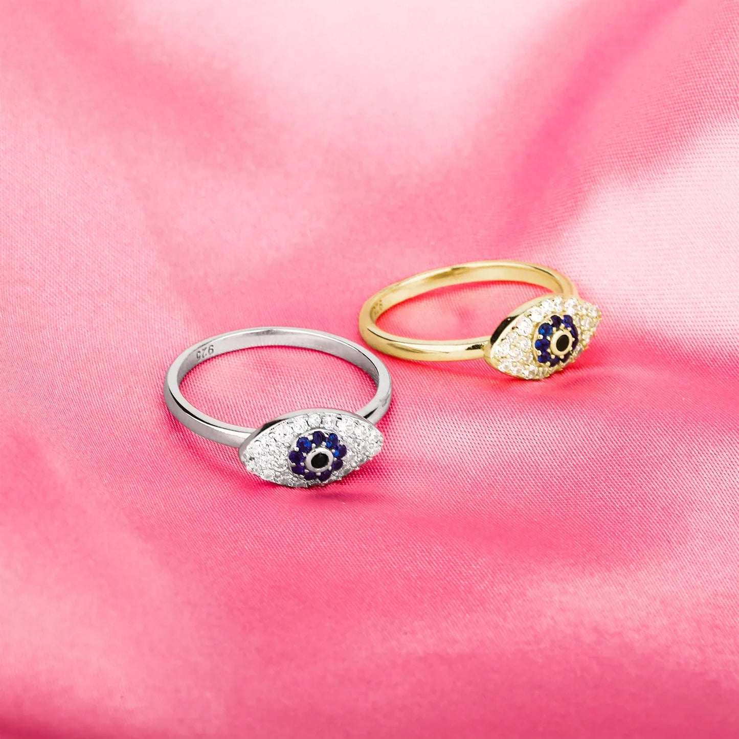 S925 Sterling Silver All-Seeing Eye Ring | Iced Out Hip Hop Band | Caratix
