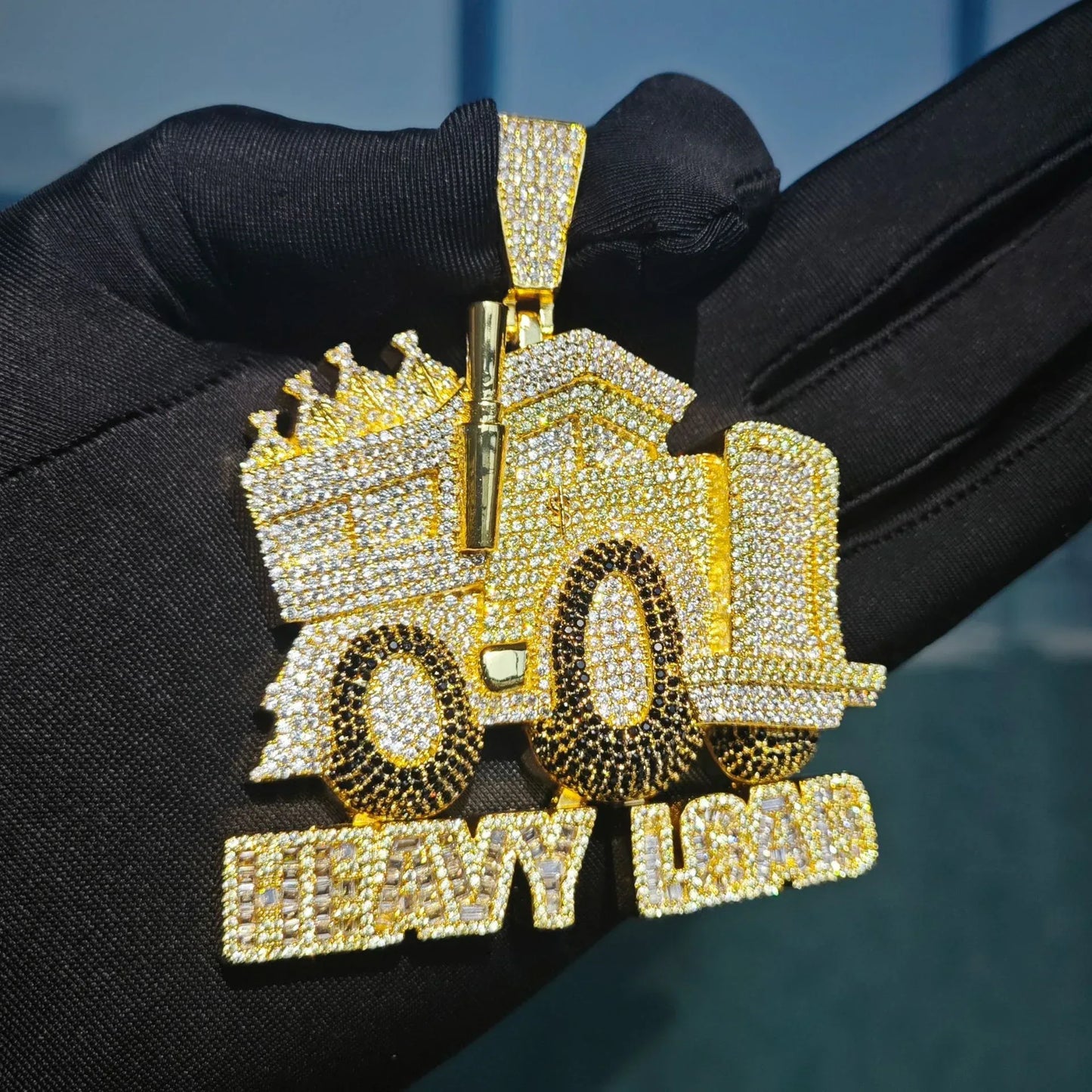 Iced Out Truck Pendant Necklace | CZ Heavy Hip Hop Men’s Streetwear Jewelry - CaratixJewelry