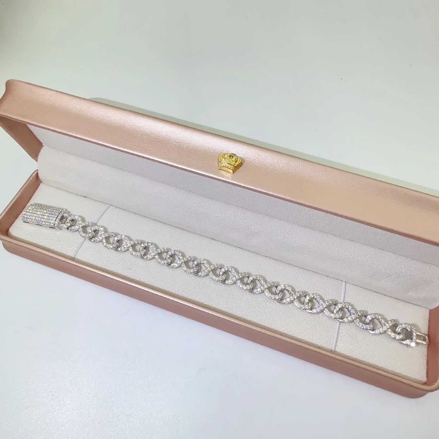 10mm Moissanite Cuban Link Necklace | S925 Silver Single-Row Hip Hop Chain - CaratixJewelry