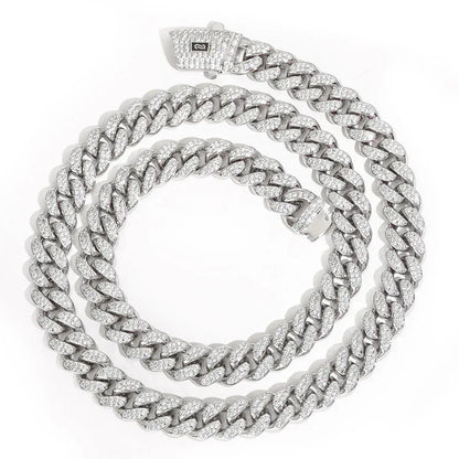 Custom 12mm Double-Row Moroccan Cuban Link | High-End Hip Hop Jewelry | Caratix - CaratixJewelry